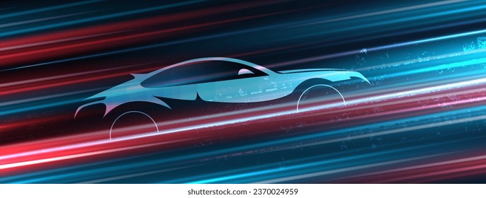 Racing speed background, vector illustration abstraction in car track