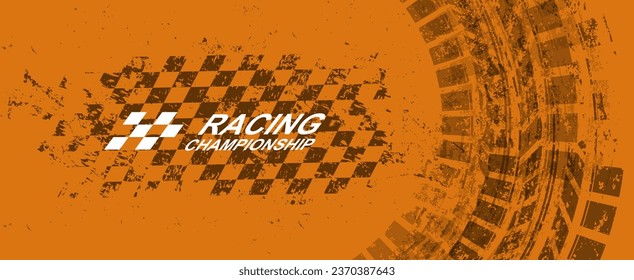 Fondo de velocidad de carrera, abstracción de ilustración vectorial en pista de automóvil