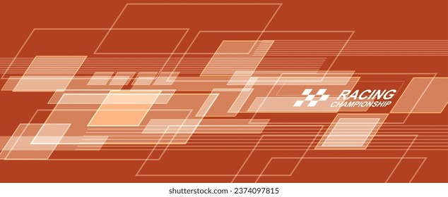 Fondo de velocidad de carrera, abstracción de ilustración vectorial en pista de automóvil
