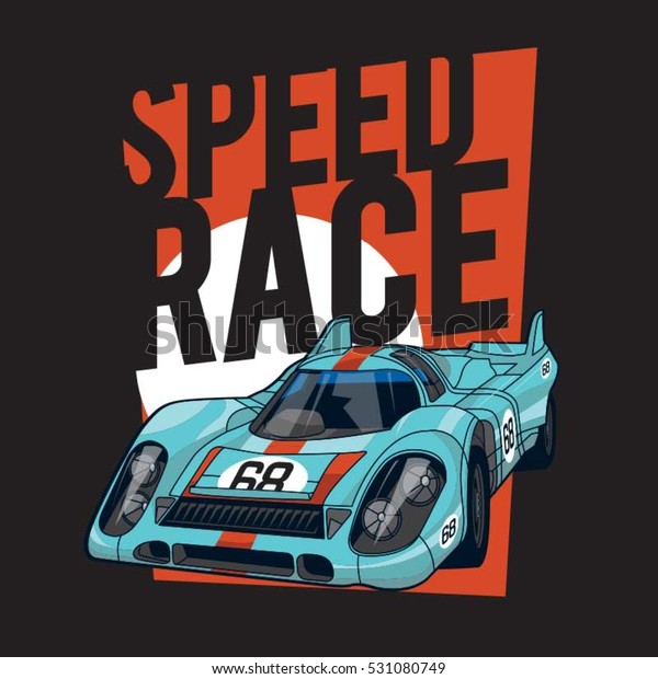 Racing\
speed car typography, t-shirt graphics,\
vectors