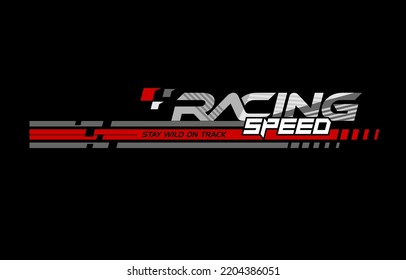  Racing speed design for t shirt automotive vector illustration 