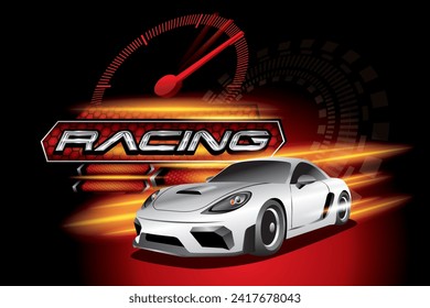 Racing speed logo creative design idea concept vector.