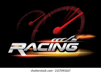 Racing speed logo design concept vector.