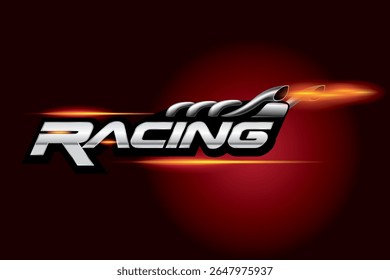 Vector de concepto de diseño de logotipo de velocidad de carreras.