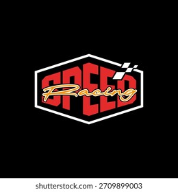 Ilustración de diseño de logotipo de velocidad de carreras