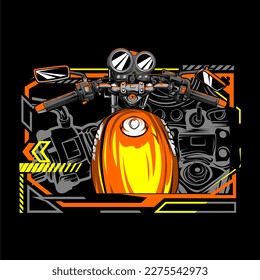 Racing Speed Motorcycle Vector Art to Tshirt design