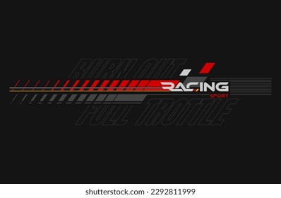 racing speed trendy fashionable vector t-shirt and apparel design, typography, print, poster. Global swatches. 