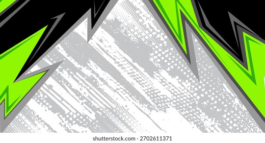 Racing Splatter Grunge de fondo blanco verde para Fondo de pantalla de jersey de etiqueta de librea