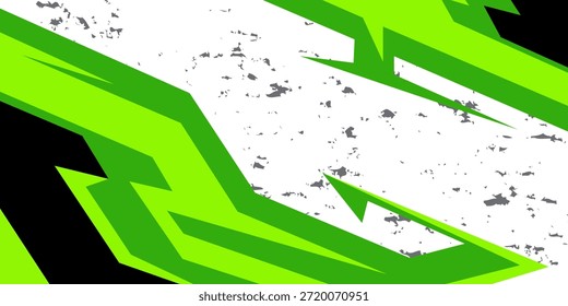 Racing Splatter Grunge de fondo blanco verde para Fondo de pantalla de jersey de etiqueta de librea