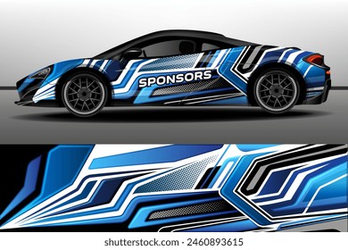 Аbstract racing and sport background for racing livery or daily use car vinyl decal. Design of car stickers. Racing car packaging design vector.
