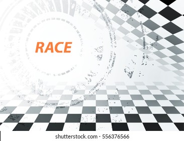 Racing sport background, vector motion in car track