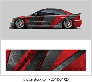 Racing sport car with wrap design