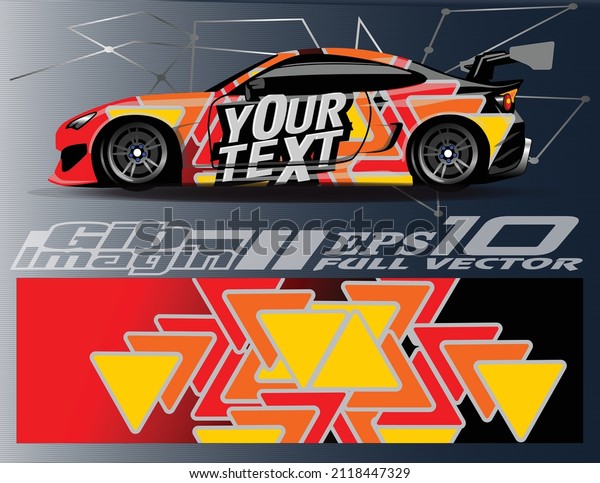 Racing Sport Car\
Wrap design and vehicle\
livery
