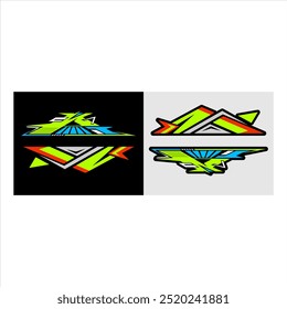 racing sport decal design template