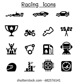 Racing sport icons