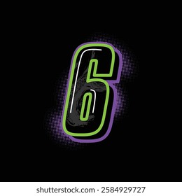 Racing sport number art sticker decal wrap graphic