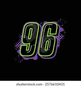 Racing sport number for motorbike and car template design