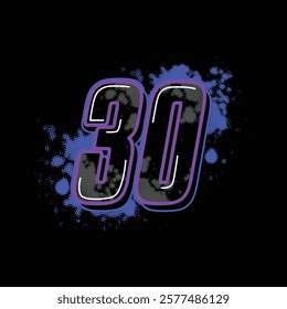 Racing sport number for motorbike and car template concept