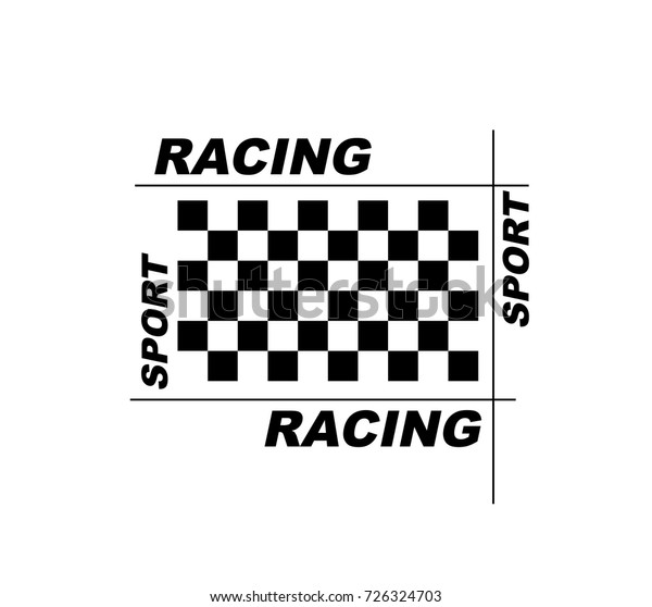 Racing sport. Starting and finishing flags.\
Checkered flag.