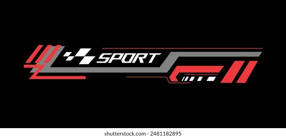 Racing sport sticker stripe abstract vinyl decal design