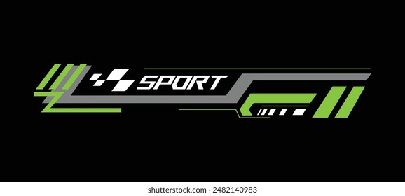 Racing sport sticker stripe abstracto vinilo etiqueta de impresión