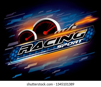 Racing Sport vector concept.
