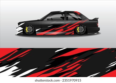 Racing sports car abstract background for vector car wrap sticker design