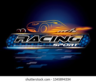 Racing sports concept vector.