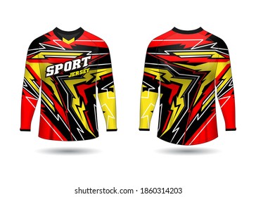 Racing Sports Jersey Design Template for Team Uniforms Vector