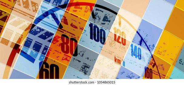 Racing square background, vector abstraction in car track