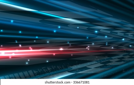 Racing square background, vector abstraction in racing car track
