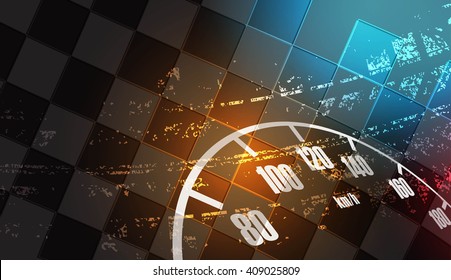 Racing square background, vector abstraction in racing car track