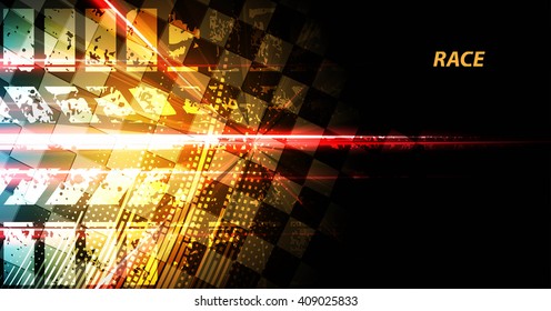 Racing square background, vector abstraction in racing car track