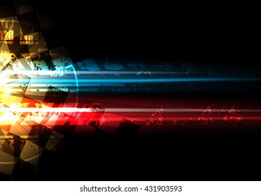 Racing square background, vector abstraction in racing car track