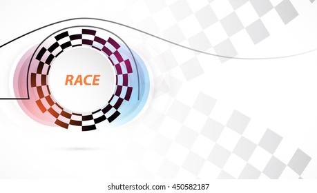 Racing square background, vector abstraction in race car track