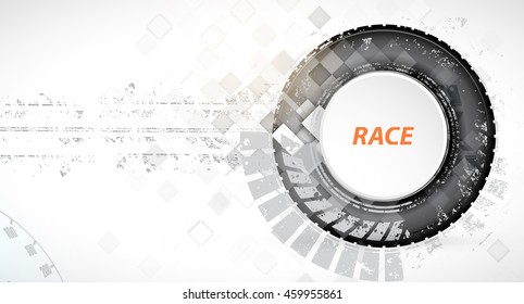 Racing square background, vector abstraction in race car track