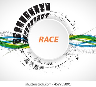 Racing square background, vector abstraction in race car track