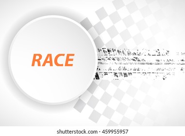 Racing square background, vector abstraction in race car track