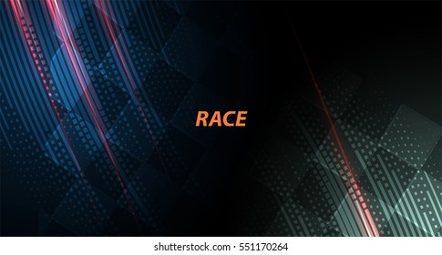 Racing square background, vector abstraction in car track