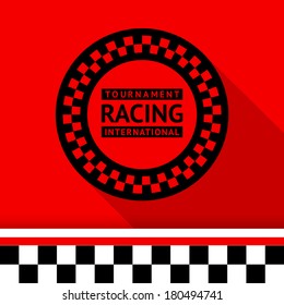 Racing stamp-03, vector illustration