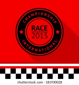 Racing stamp-05, vector illustration