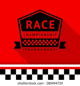 Racing stamp-08, vector illustration