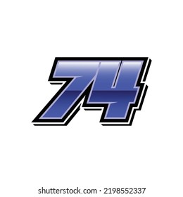 Plantilla de vector 74 de inicio de carrera azul