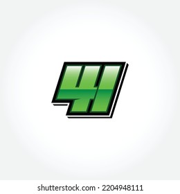 Racing Start Green Number 41 Vector Template