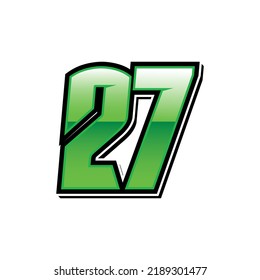 Racing Start Number 27 Vector Template Stock Vector (Royalty Free ...