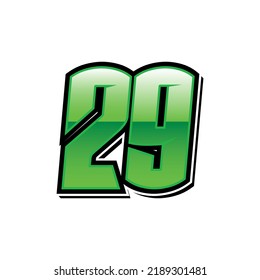 Racing Start Number 29 Vector Template