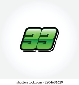 Racing Start Number 33 Vector Template