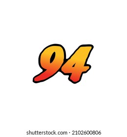 Racing Start Number 54 Vector Template