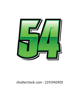 Racing Start Number 54 Vector Template Stock Vector (Royalty Free ...