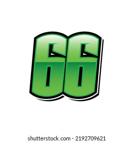 Racing Start Number 66 Vector Template